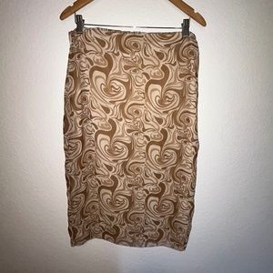 ASOS brown marble midi skirt